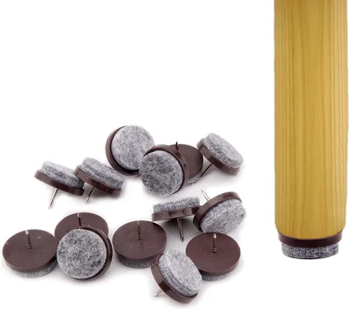 Miniatura 5 de 50 almohadillas redondas de fieltro resistentes para muebles, protectores de suelo de madera dura para silla, mesa, escritorio, escritorio, armario