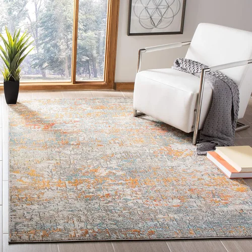 Miniatura 20 de SAFAVIEH Colección Madison - Alfombra de acento 2'2" x 4', negro y dorado, diseño abstracto moderno, no desprende pelusa y fácil cuidado, ideal