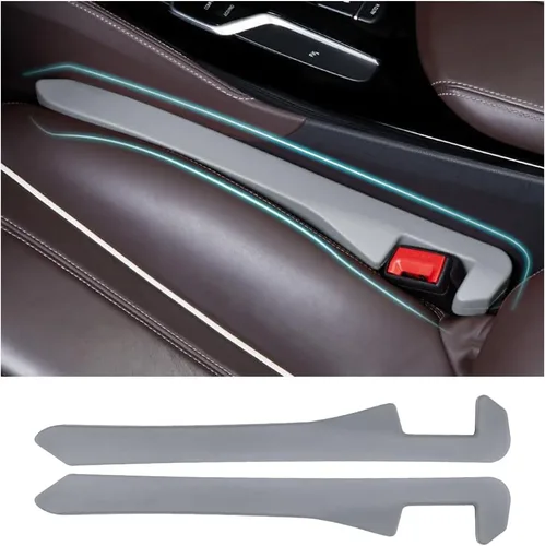 Miniatura 11 de Junecarp Paquete de 2 rellenos de espacio para asiento de automóvil, organizador flexible para evitar que los artículos se caigan, accesorios
