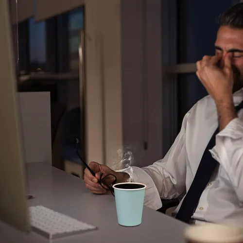 Miniatura 5 de Vasos de papel de 8 onzas, paquete de 50 tazas de café de papel desechables para bebidas calientes o frías para fiestas, picnic, barbacoa, viajes