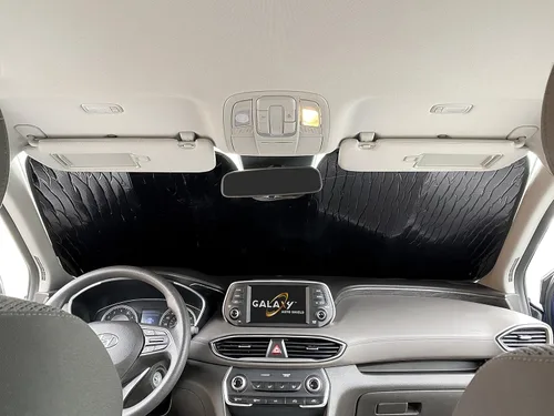 Miniatura 2 de GalaxyAutoShield - Parasol reflectante de ajuste personalizado para Hyundai Santa Fe SUV 2019, 2020, 2021, 2022, 2023, Hyundai Santa Fe, accesorios