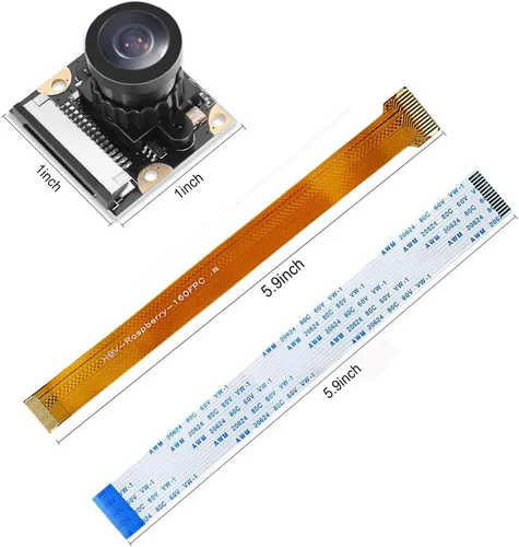 Miniatura 6 de Para Raspberry Pi Zero Camera Module 160 FOV 5MP Fisheye Lens Cámara Gran Angular 160 Grados OV5647 1080P Sensor HD Video Webcam con Cable Cero