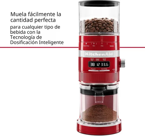 Miniatura 2 de KitchenAid Molinillo para café, de rebaba - KCG8433 - Rojo Imperio Empire Red