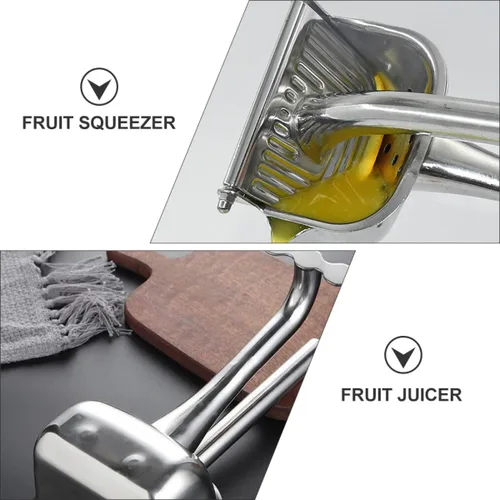 Miniatura 5 de Stainless Steel Manual Fruit Juicer Lemon Squeezer Hand Press Citrus Juicer 304 Food-grade Metal Household Kitchen Tool for Fresh Juice Extraction