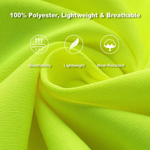 Miniatura 4 de BeautyWill Security Safety Vest High Visibility Reflective Ansi Class 2 Hi Vis Construction Workwear Safety Apperal