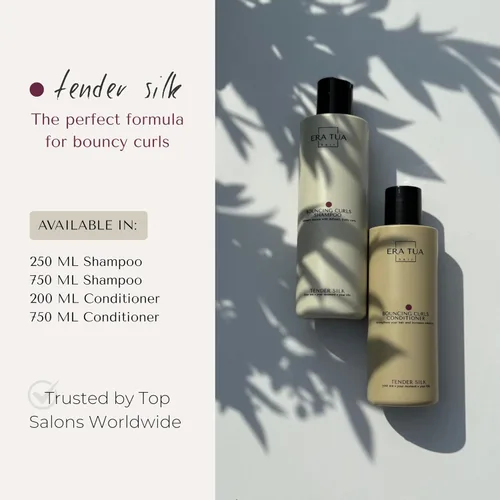 Miniatura 7 de Tender Silk Bouncing Curls Shampoo Fabricado y formulado en Holanda Cuidado para mejorar el cabello rizado Elegante aroma floral y afrutado