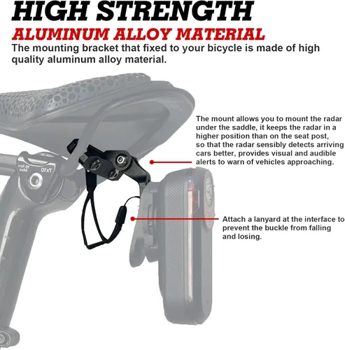 Miniatura 4 de Xotic Tech - Abrazadera para sillín de bicicleta compatible con Garmin Varia RCT715 Combo de montaje de luz trasera, ajuste universal, tipo B