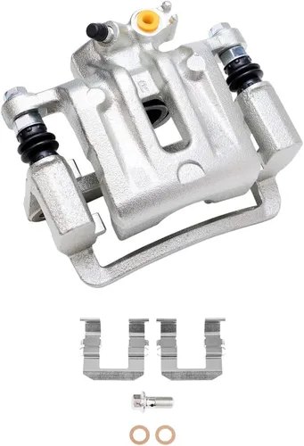 Miniatura 5 de Detroit Axle - Kit de freno trasero para Chevy Equinox Captiva Sport GMC Terrain Pontiac Torrent Saturn Vue Pinzas de freno de disco con soportes