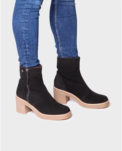 Miniatura 4 de PERU-SY - Botines de tacón ancho para mujer en gamuza