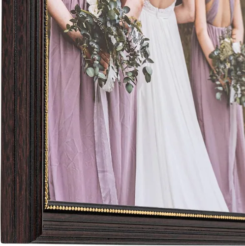 Miniatura 4 de ArtToFrames Marco de imagen rojo de 10 x 16 pulgadas, este marco de póster de madera personalizado de 1" es de color cereza con cuentas doradas