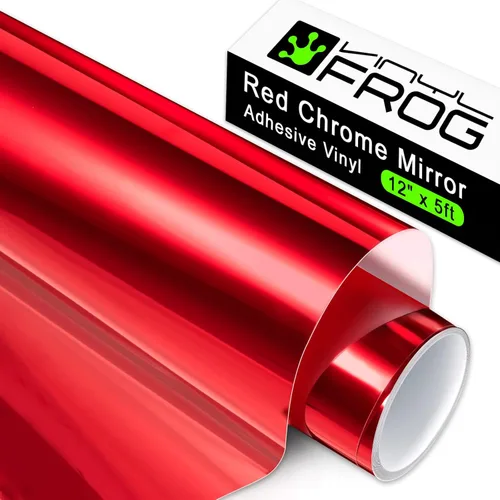 Miniatura 12 de VINYL FROG - Rollo de vinilo adhesivo cromado brillante para manualidades, vinilo espejo plateado cromado, 30.5 x 155 cm, funciona con Cameo y Cromo