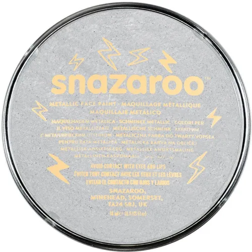 Miniatura 5 de Snazaroo - Pintura metálica para rostro y cuerpo, olla de 18,8 g (0,66 oz), plateada