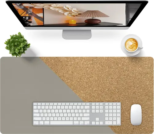 Miniatura 31 de Bloss Almohadilla de escritorio de cuero y reposamuñecas para teclado, alfombrilla grande para mouse + almohadilla para teclado + soporte de muñeca