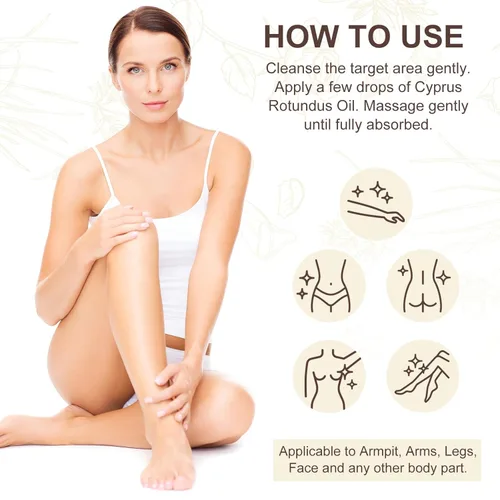 Miniatura 3 de Cyperus Rotundus - Suero inhibidor del cabello con aceite – Regreso lento, reduce la frecuencia de afeitado, calma la piel después de la depilación
