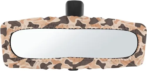 Miniatura 23 de Funda para espejo retrovisor de automóvil con estampado de vaca negro, protector de espejo retrovisor automático elástico
