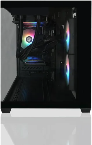 Miniatura 3 de Hellfire Gaming PC AMD Ryzen 5 9600X; Radeon RX 9060 XT 16GB VRAM; 32GB DDR RAM; 1 TB NVME M.2 SSD; enfriador líquido AIO de 14.173 in; ventiladores