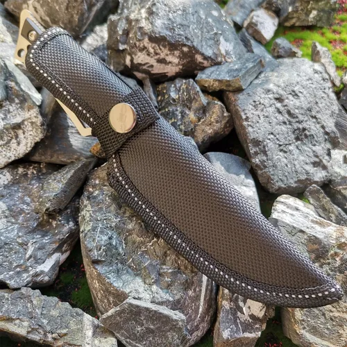 Miniatura 6 de Cuchillo de caza de supervivencia de hoja fija de 8.27 pulgadas con funda de nailon, lazo, ligero, hoja de acero inoxidable 440C, espiga completa