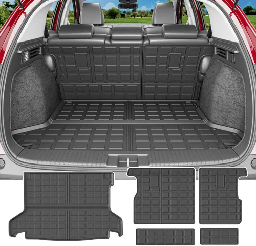 Miniatura 16 de powoq Alfombrilla de Maletero Compatible con Toyota RAV4 2013 2014 2015 2016 2017 2018 Forro de Carga para Todo Clima Alfombrilla de Respaldo