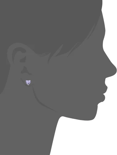 Miniatura 9 de Kooljewelry Pendientes de plata de ley y circonita cúbica con piedra natal