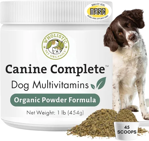 Miniatura 12 de Wholistic Pet Organics Canine Complete - Polvo multivitamínico para perros, 1 libra, vitaminas diarias para perros y suplementos para alimentos