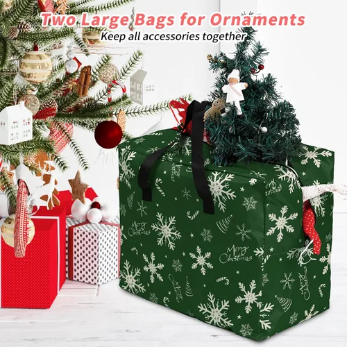 Miniatura 6 de RICHIE Bolsa de almacenamiento para árbol de Navidad de 7.5 pies (juego de 3 piezas), bolsa Oxford 600D para árbol de Navidad a prueba de desgarros