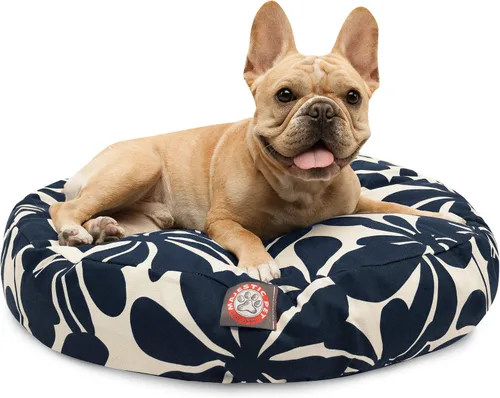 Miniatura 36 de Majestic Pet Products - Cama redonda pequeña para perros con rayas verticales negras para interiores y exteriores, con funda extraíble y lavable