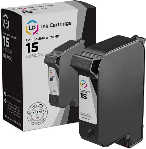 LD Productos Cartucho de tinta remanufacturado Reemplazo para HP 15 C6615DN (negro) Compatible con Deskjet 3820 810 810C 812 812C 825 825C 825C