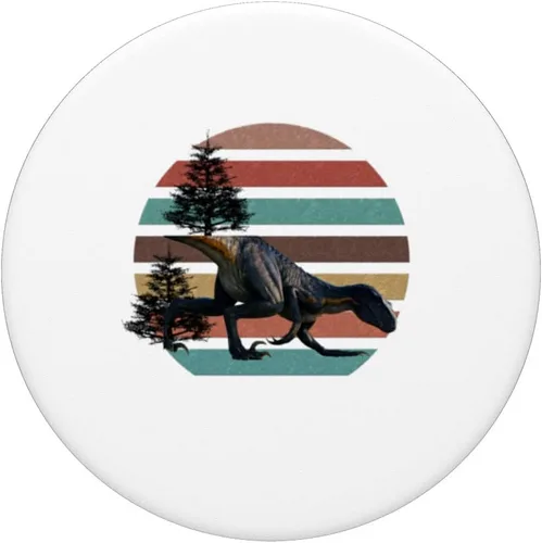Miniatura 3 de Giganotosaurus Retro T rex prehistoric dinosaur Father's day PopSockets Swappable PopGrip