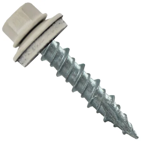 Miniatura 44 de Tornillos para techo de metal: (250) 10 x 1 sin pintura galvanizados con cabeza hexagonal para techo de chapa. Tornillos autoiniciados de metal