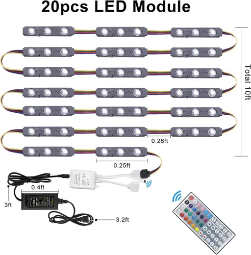 Miniatura 9 de Luces LED para ventana, luces LED para escaparate, impermeables, luces decorativas de negocios, 12 V, 5050, luces LED para publicidad, letreros LED