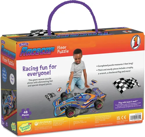 Miniatura 6 de Rompecabezas de piso gigante de Peaceable Kingdom con piezas de formas únicas y divertidas para niños de 3 años en adelante, regalos para niños