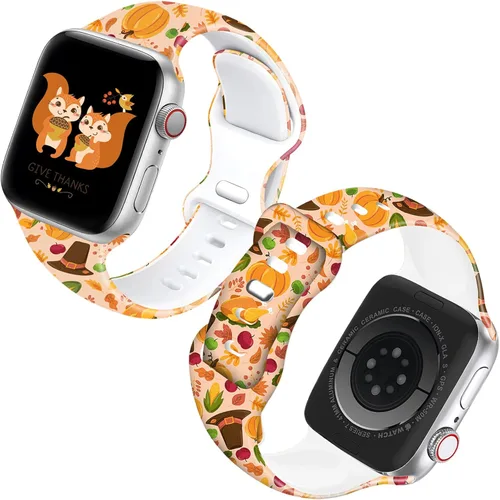 Correa de reloj de Navidad para Halloween, compatible con Apple Watch de 1.496 in 1.575 in 1.614 in 1.654 in 1.732 in 1.772 in 1.929 in para mujer,
