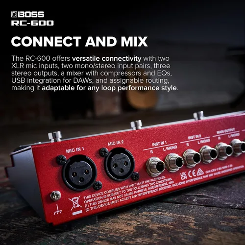 Miniatura 5 de BOSS RC-600 Estación de Loop Basada en Piso para Músicos de Loop Características Evolucionadas y Funciones Personalizables Calidad de Sonido
