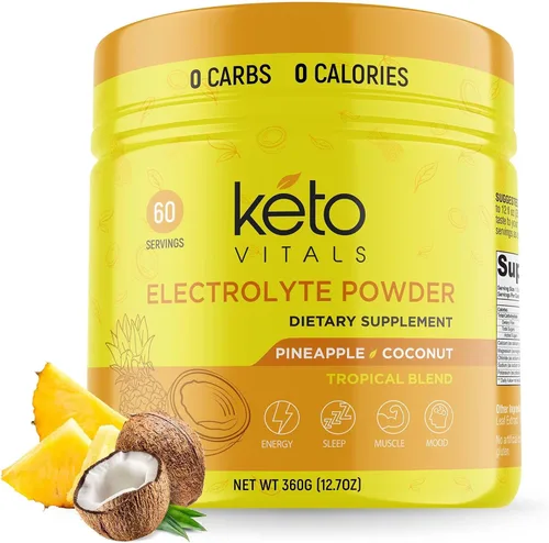 Miniatura 5 de Keto Vitals Polvo de Electrolitos Antioxidantes - Mezcla de Electrolitos Keto con Potasio, Magnesio, Sodio y Calcio - Mezcla de Bebida