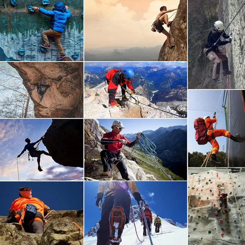 Miniatura 7 de Cuerda de escalada para interiores y exteriores, 10/12/0.551 in (32FT/49FT/65FT/98FT), cuerda de escalada en roca estática para cuerda de escape