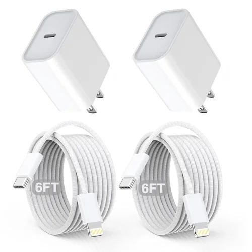 Miniatura 13 de Cargador rápido para iPhone, 20W [Certificado Apple MFi] USB Tipo C Bloque de Carga Rápida Power Delivery Cargador Lightning con Cable Lightning