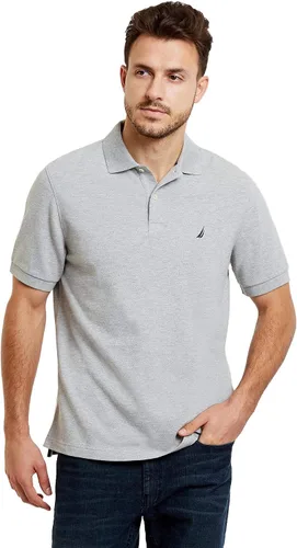 Miniatura 151 de Nautica playera polo clásica de mangas cortas, color sólido, para hombre
