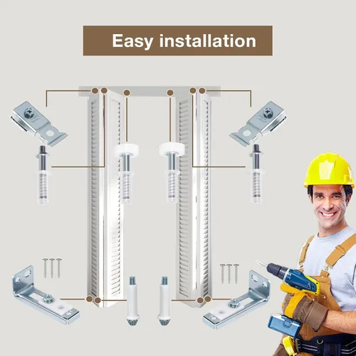 Miniatura 3 de Kit de reparación de herrajes para puertas plegables, 1 paquete de herramientas de repuesto para puerta de armario plegable