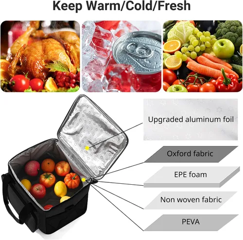 Miniatura 2 de Insulated Lunch Bag for Men & Women, 24-Can Leakproof Large Adult Lunch Box Cooler with Shoulder Strap, Upgraded Thermal Lunchbox for Travel, Beach