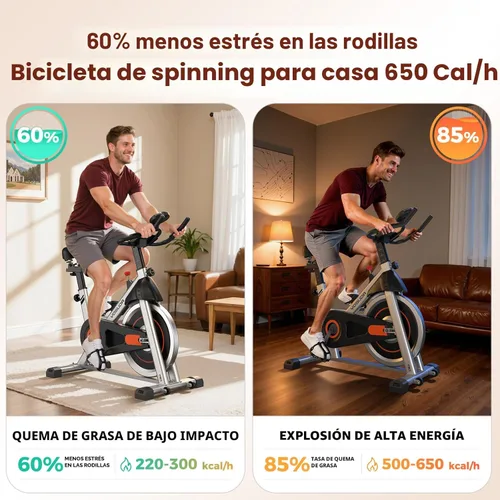 Miniatura 7 de YOSUDA Exercise Bike, Brake Pad Stationary Bike for Home with Exclusive App, Magnetic Indoor Cycling Bike with 300 lb Weight Capacity, Low Noise