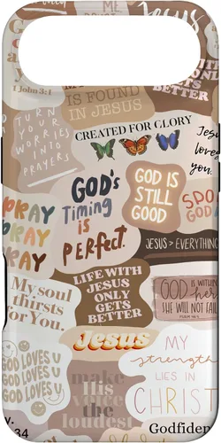 Miniatura 27 de Funda estética para iPhone 17 con frases positivas con versículos bíblicos cristianos