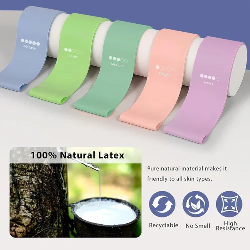 Miniatura 3 de Banda de látex para entrenamiento, banda de resistencia para hombres y mujeres, banda de goma para pilates y yoga, equipo de ejercicio para piernas