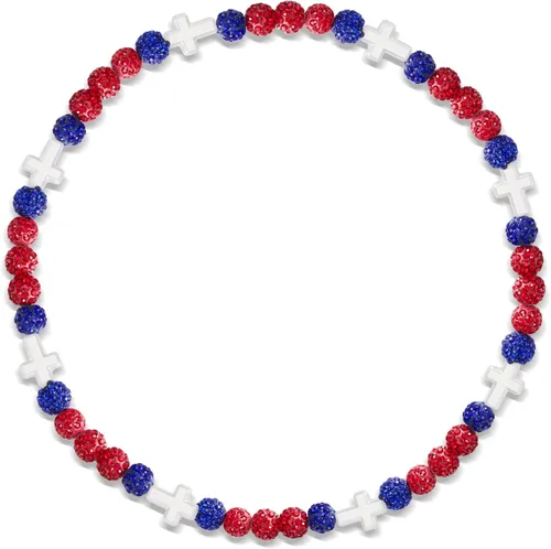 Miniatura 10 de Collar de béisbol con cuentas, cadena de cuerda deportiva ajustable con dije de cruz de béisbol, gran regalo de goteo de béisbol para jugadores
