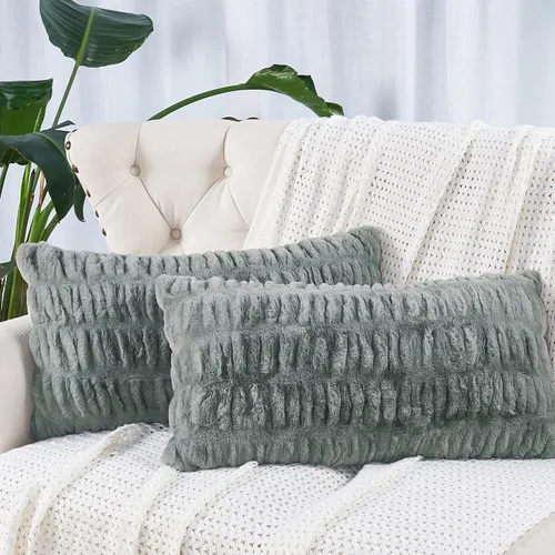 Miniatura 15 de Home Soft Things Shar Pei - Juego de 2 fundas de almohada decorativas, suaves, esponjosas y elegantes, fundas de almohada para sofá, enrejado, 26 x