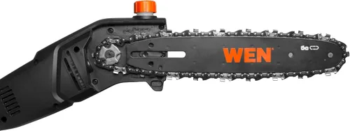 Miniatura 3 de WEN 4019 Sierra de poste telescópica eléctrica de 8 pulgadas de 6 amperios, eléctrica con cable - Negro y naranja
