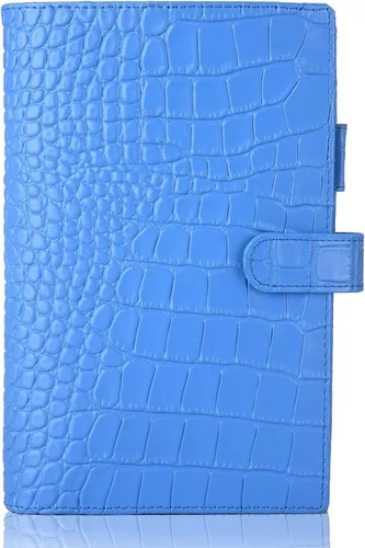 Funda de planificador B6 de cuero auténtico, organizador personal con bucle para bolígrafo, ranuras para tarjetas, bolsillos con cremallera,