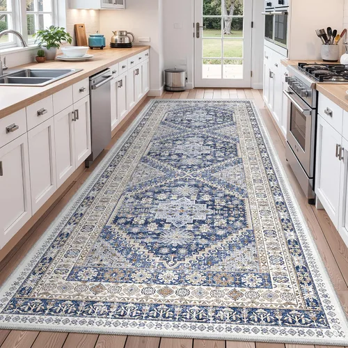 Miniatura 113 de zesthome Alfombra antideslizante para pasillos - Alfombra de pasillo 2x8 para dormitorio, alfombra lavable con respaldo de goma, alfombra suave