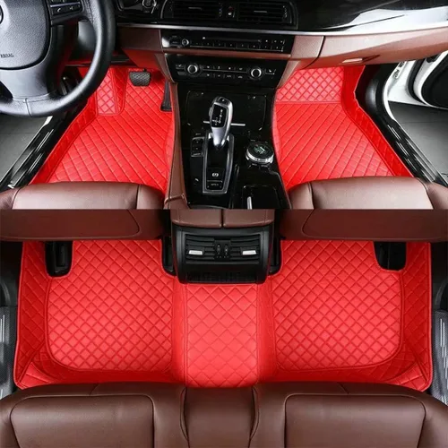 Miniatura 17 de Personaliza las alfombrillas de cuero de lujo de protección para todo tipo de clima para automóviles, SUV y camiones según el modelo automotriz beige