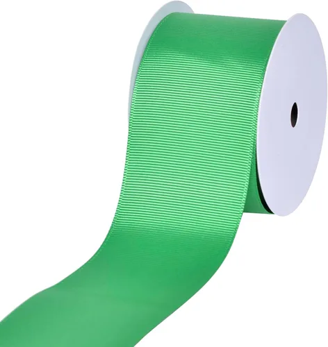 Miniatura 111 de YAMA Rollo de cinta de grogrén sólido, 1 pulgada, 25 yardas para cintas de envoltura de regalos, color blanco