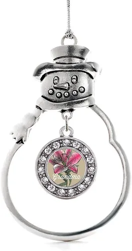 Miniatura 122 de Inspired Silver - Roller Queen - Adorno de Navidad plateado - Adorno circular para árbol de Navidad con circonita cúbica - Decoración colgante